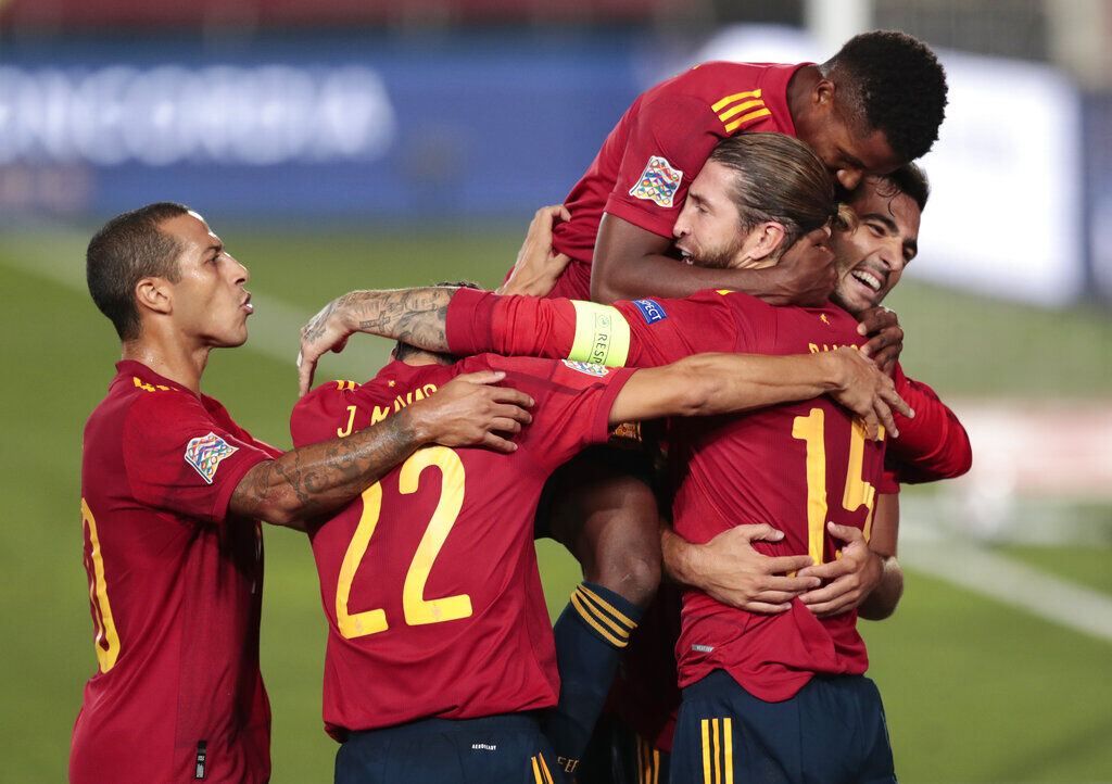 APTOPIX Spain Ukraine Nations League Soccer